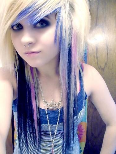 Emo girl blond hair