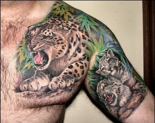 arm Leoparden tattoo