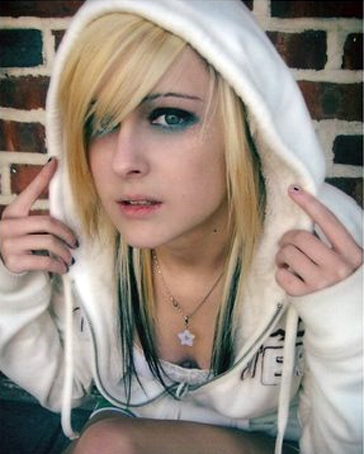 hair Emo girl blond