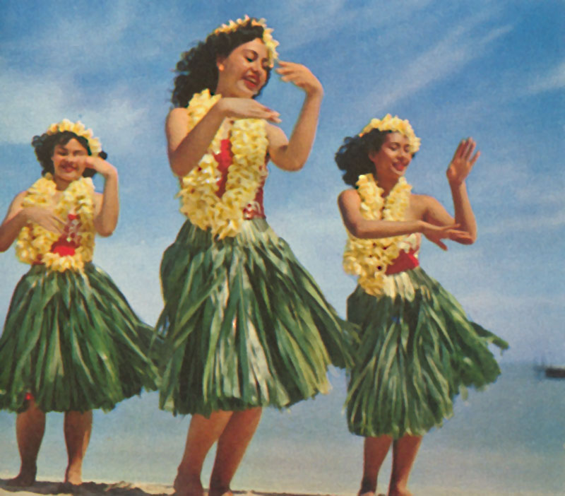 hula girl Retro