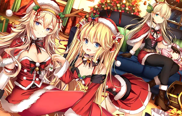 Anime girl weihnachten