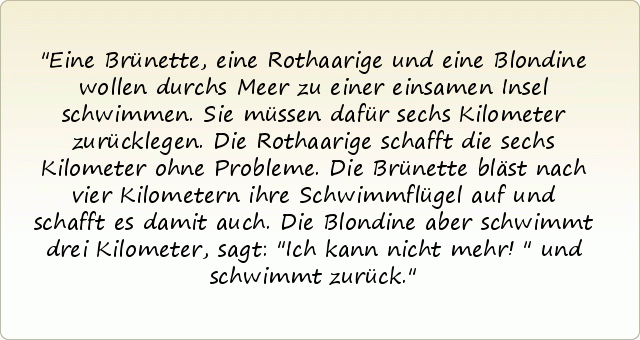 sprüche Blondine und brünette