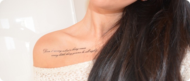 frau spruch arm Tattoo