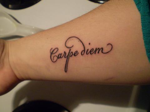 carpe diem motive Tattoo