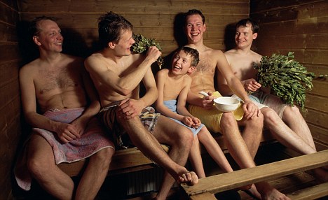 sauna Wichsen in