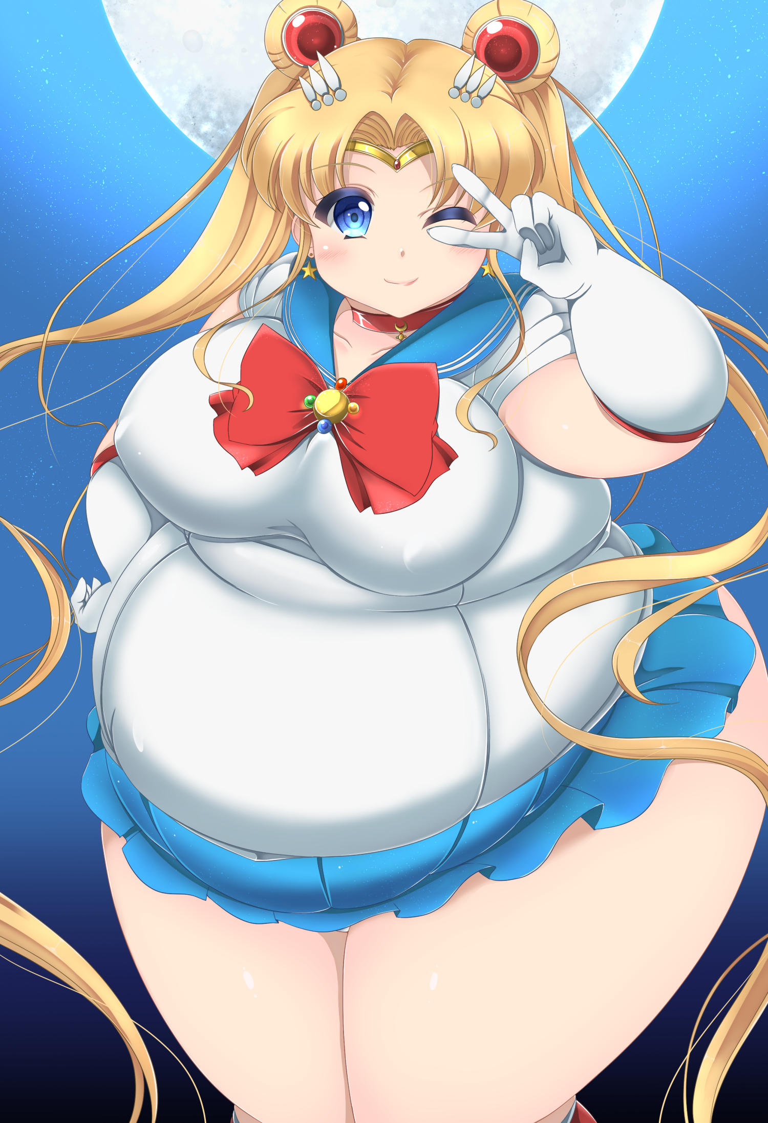 belly inflation Anime