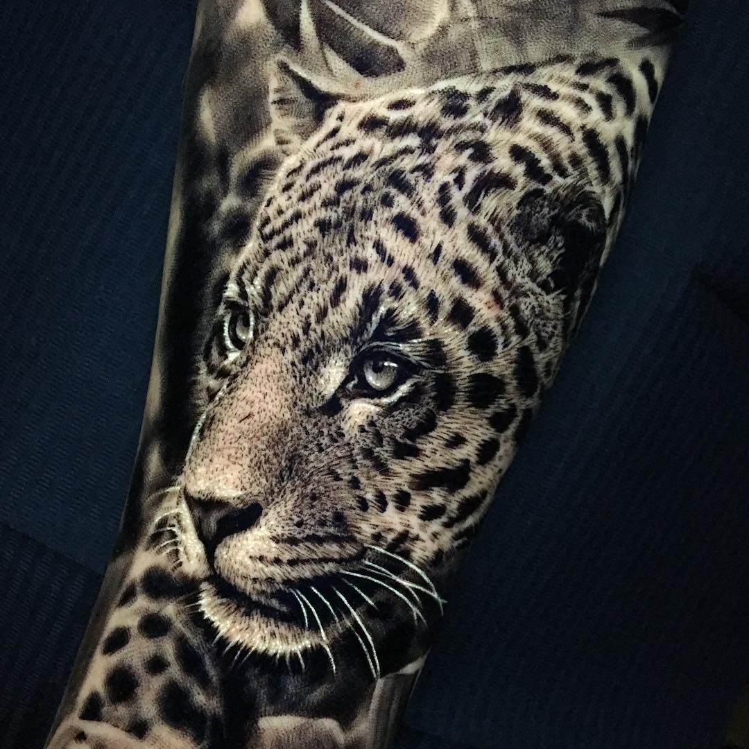 arm Leoparden tattoo