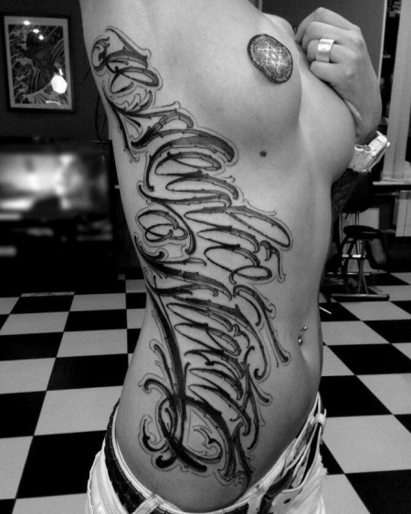 schrift tattoo Chicano