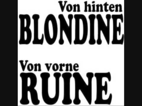 hinten Blondine von