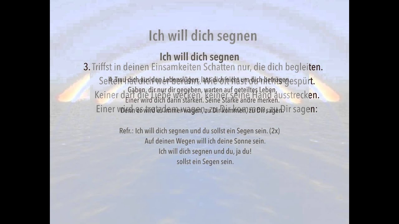 verwöhnen dich Ich will