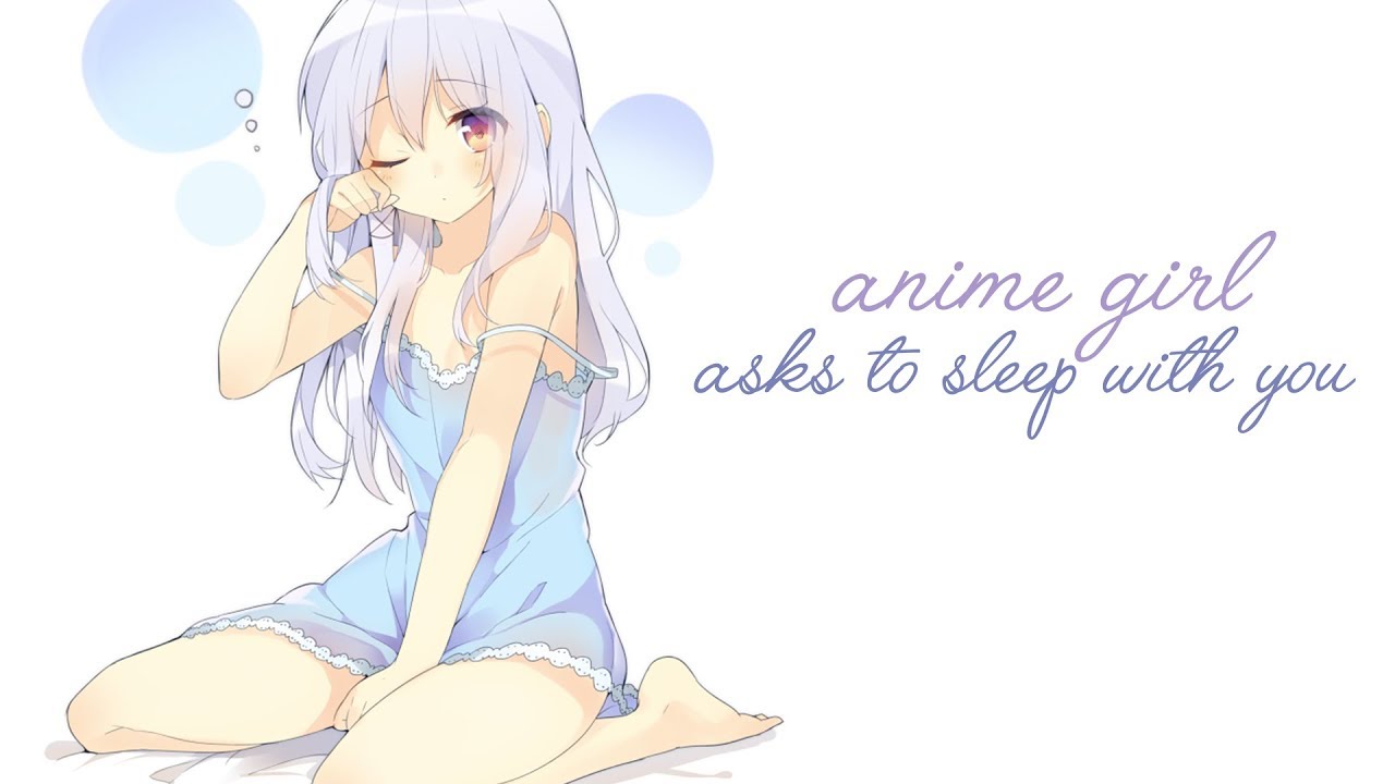 bed Anime girl on