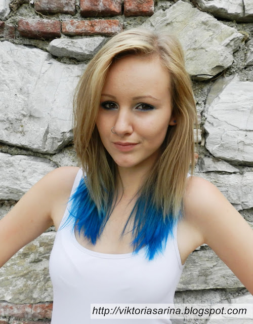 blauen spitzen mit Blond