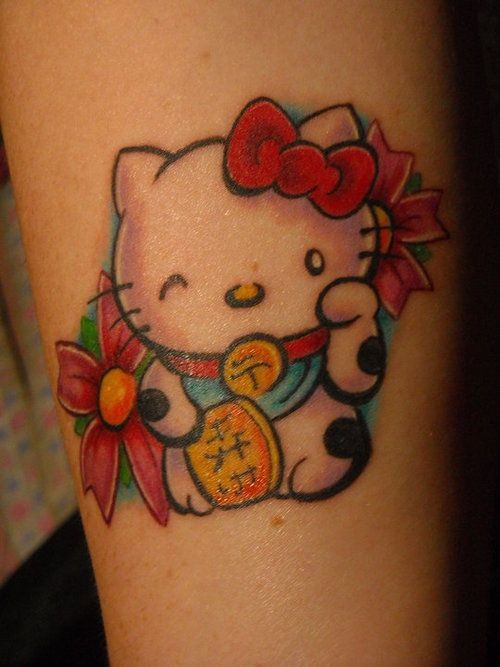 kitty tattoo Hello