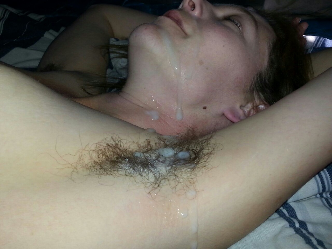 Cum on hairy