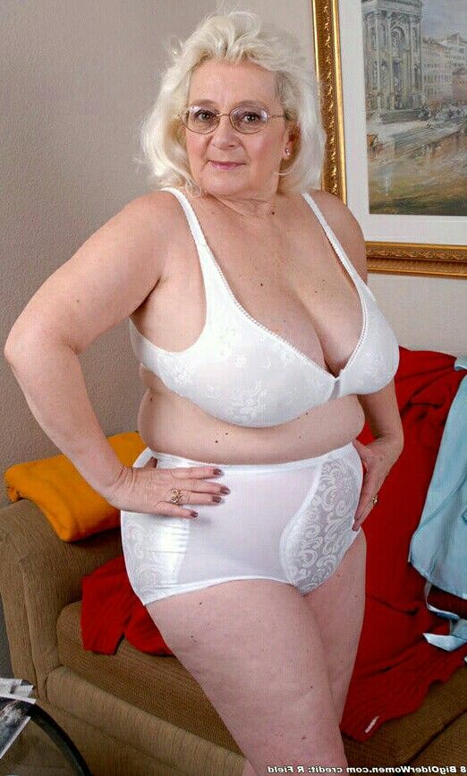 in lingerie Granny