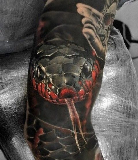 3d Schlangen tattoo