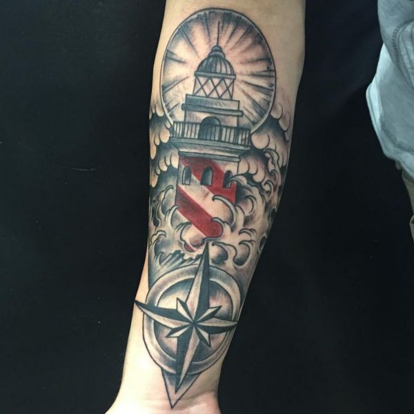 Tattoo leuchtturm anker